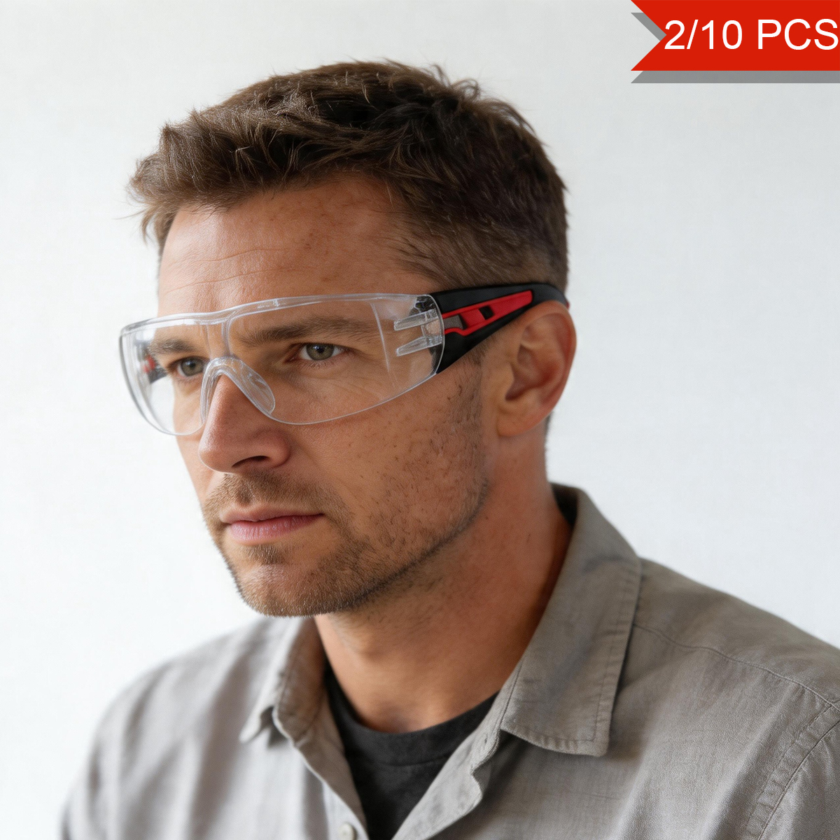 Dust Mask Construction - 2/10 PCS Protective Safety Glasses Anti