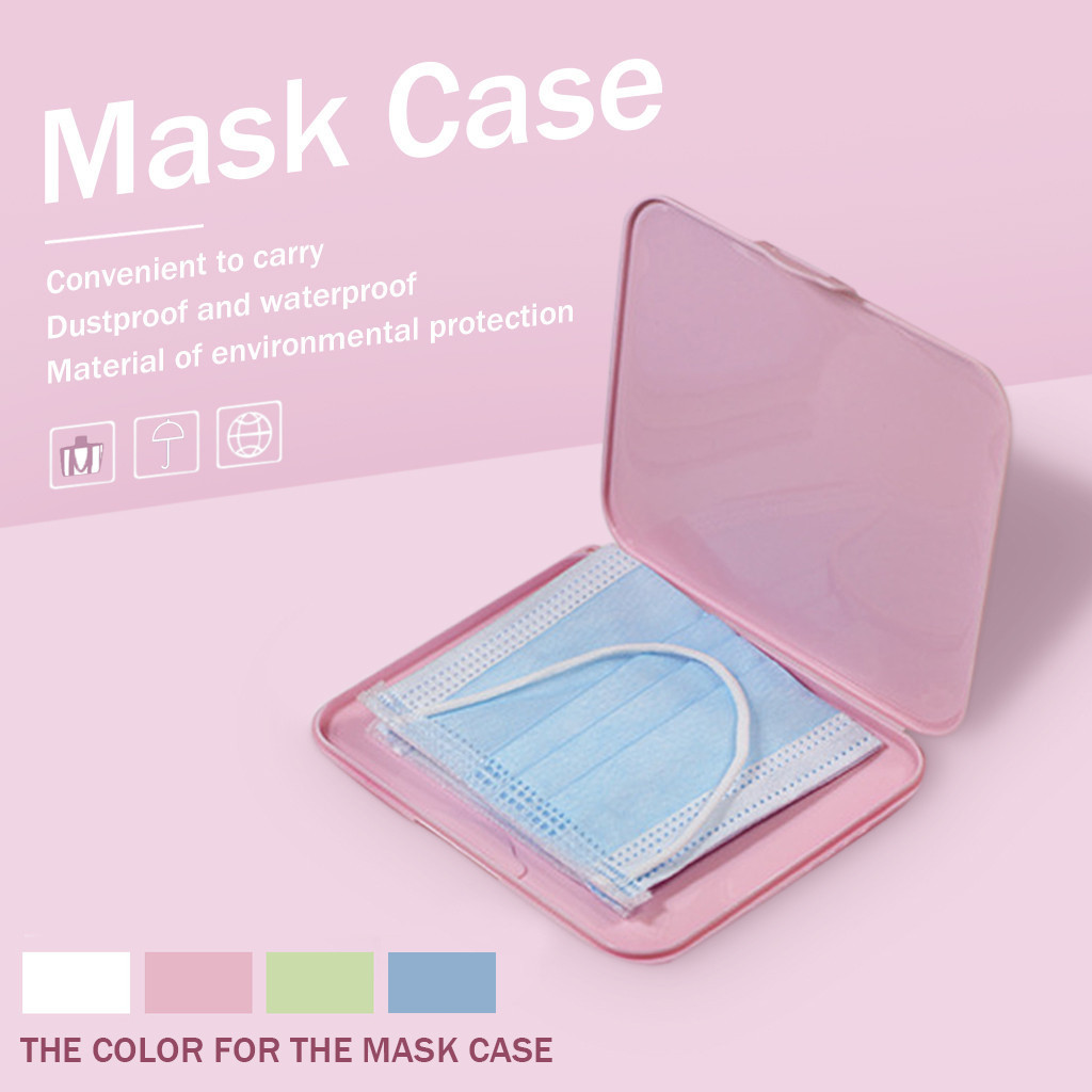 Pink Mask Cover Green Box Mask - đánh giá và giá Face Mask Storage Box
