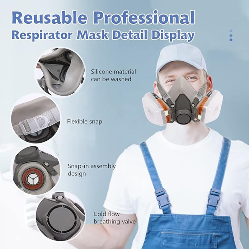 New 15in1 6200 Dust Gas Respir - đánh giá và giá Respirator Half Face