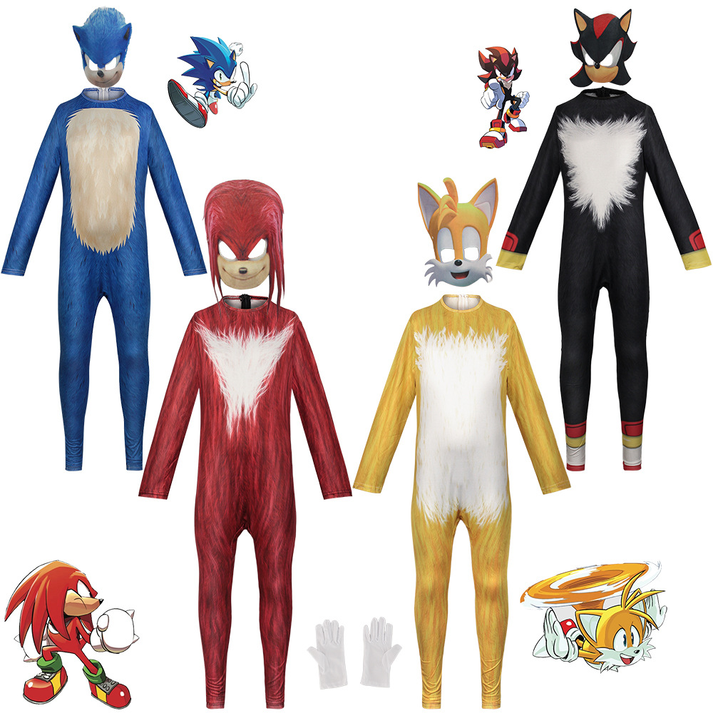 Anime Game Sonic Blue Red Blac - đánh giá và giá Black Face Mask Pack