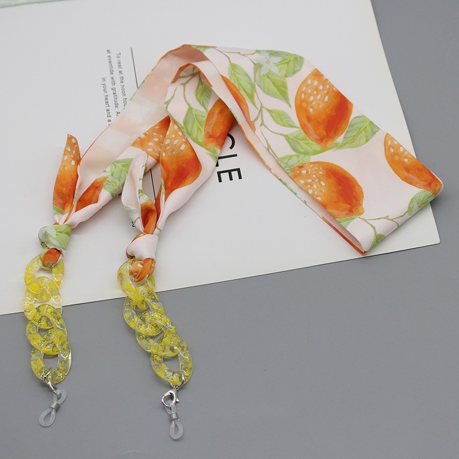 Bohemia Print Silk Scarf Glass - đánh giá và giá Mask Chain Holder