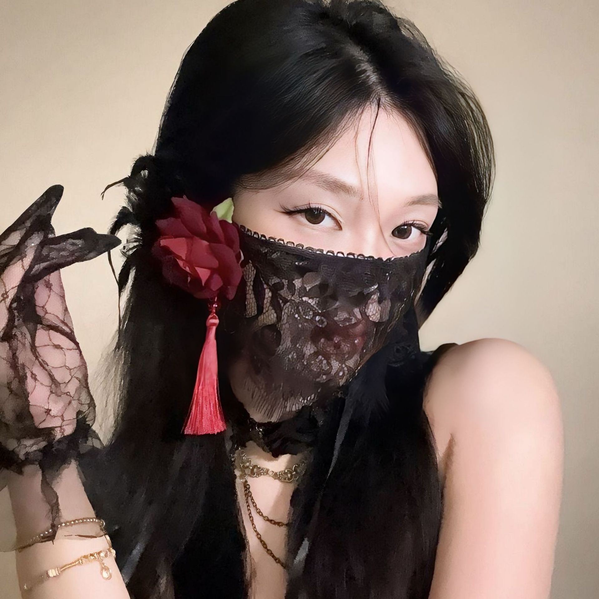 2026 New Black Flower Half Fac - đánh giá và giá Respirator Half Face