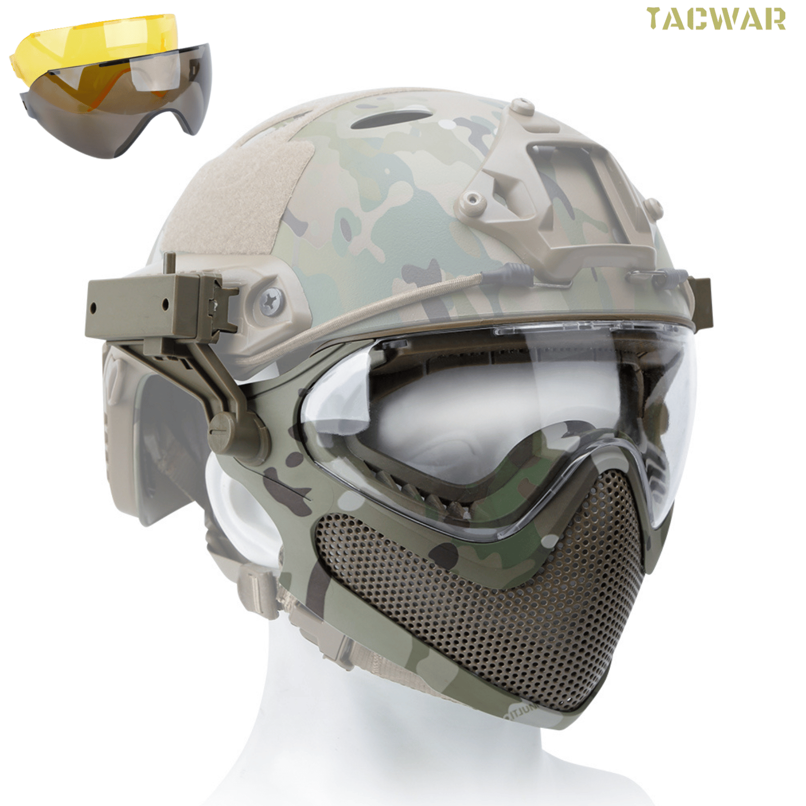 Airsoft Steel Mesh Mask Full F - đánh giá và giá Anti Pollution Mask