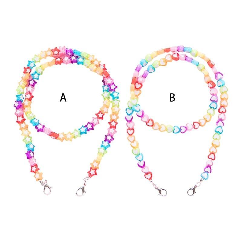 A52E Kids Acrylic Rainbow Colo - đánh giá và giá Mask Chain Holder