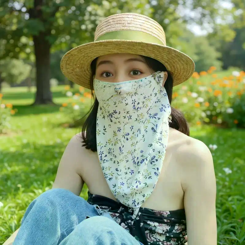 Flowers Summer Sunscreen Mask  - đánh giá và giá Kids Face Mask