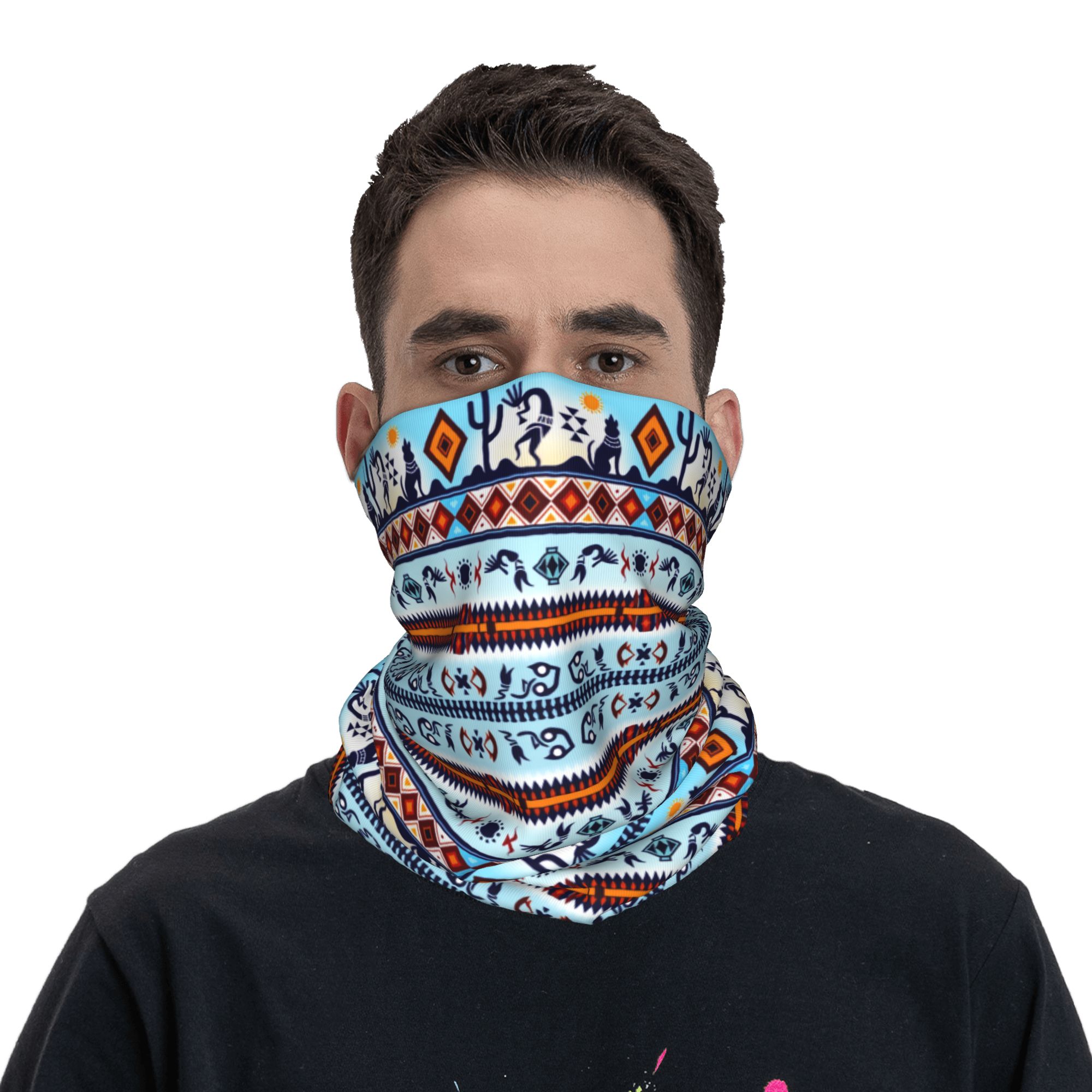 Custom Kokopelli Hohokam Treas - đánh giá và giá Neck Gaiter Face Cover